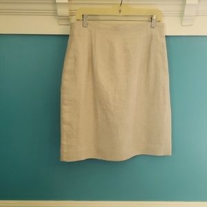Liz CLAIBORNE Collection  A-line skirt. Vintage 1990s. Beige 80%linen 20…